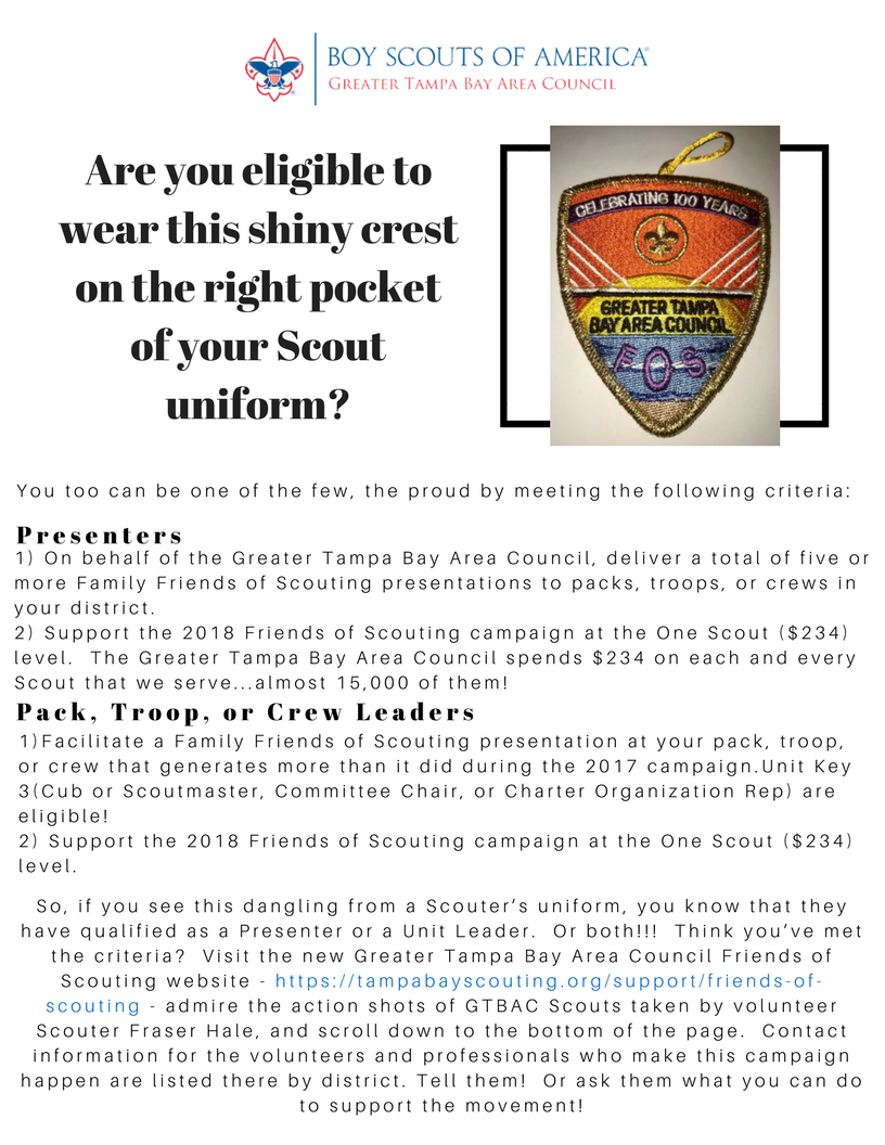 Gold FOS - Greater Tampa Bay Area Council