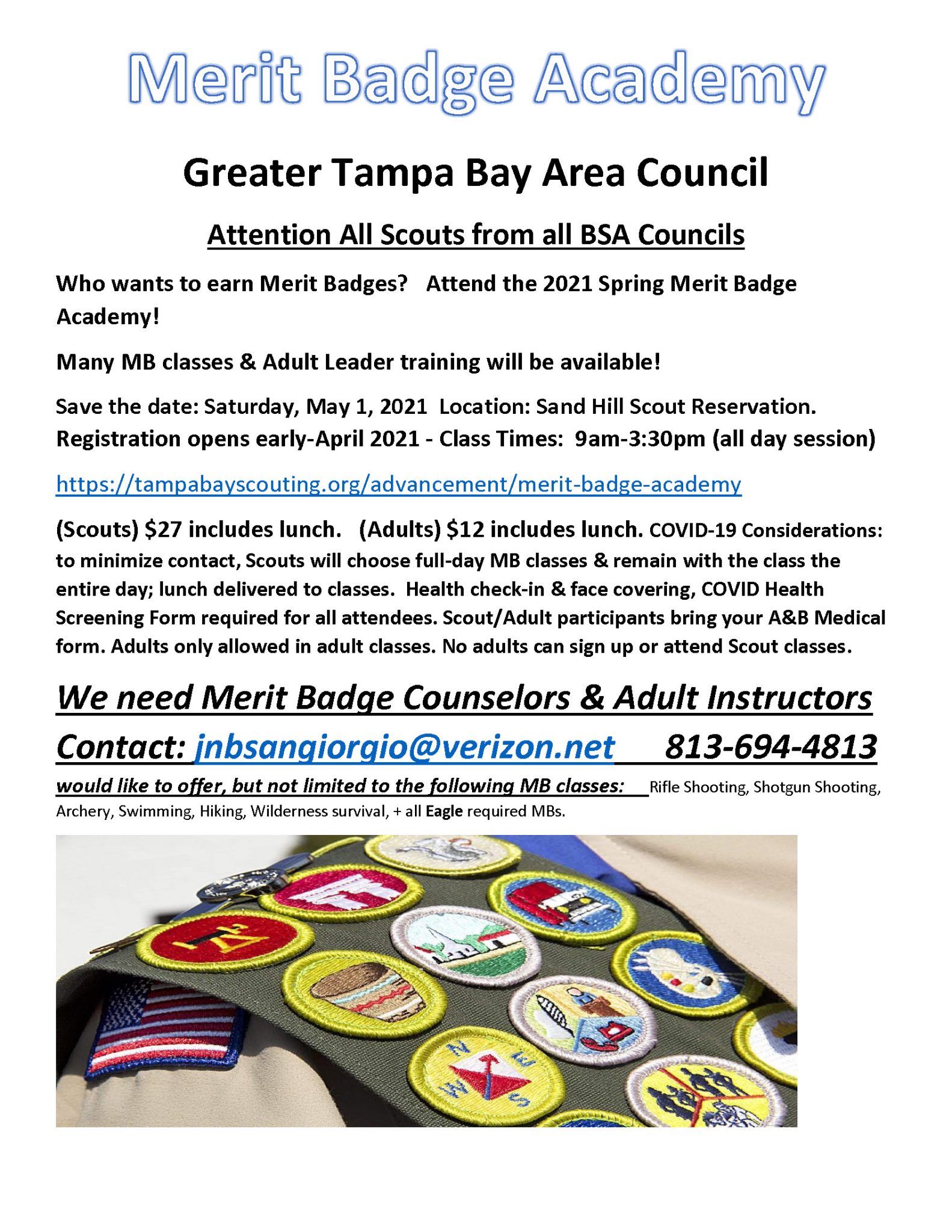 Spring 2021 Merit Badge Academy Flyer[11856] Greater Tampa Bay Area