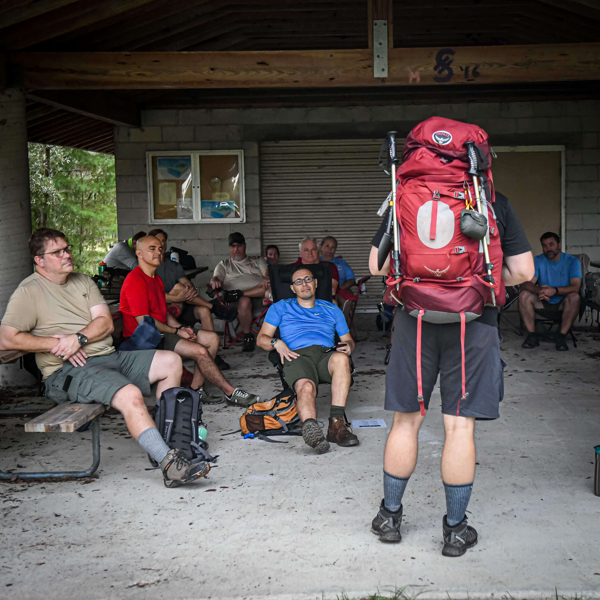 Scouting volunteers participating in leader training